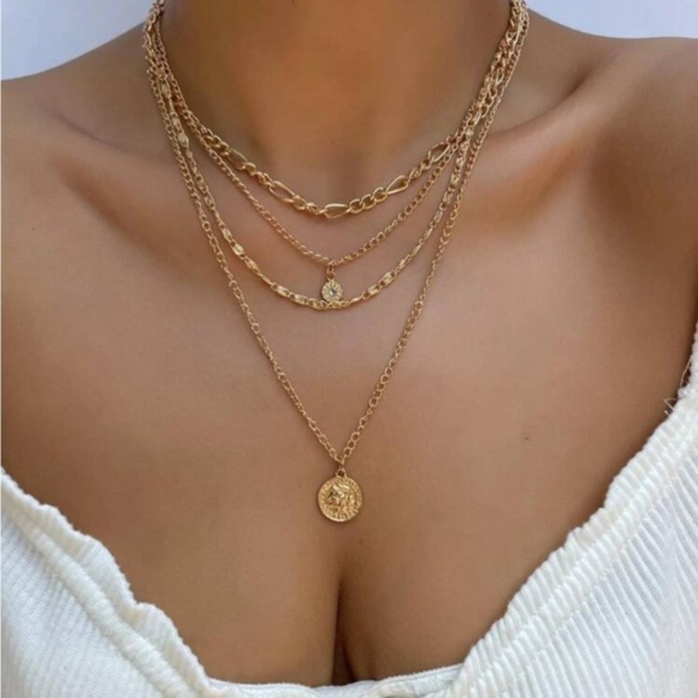 Gold Layered Coin Necklace